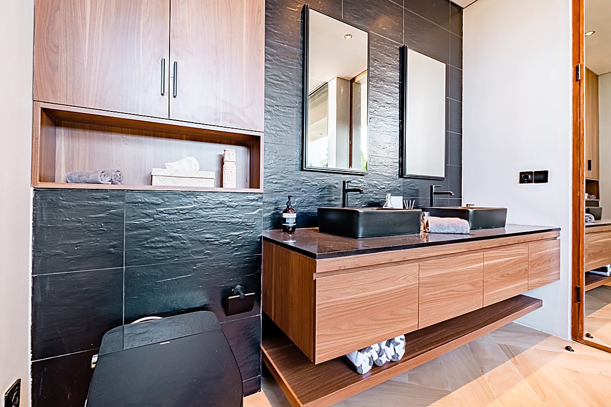 Private pool and loungers