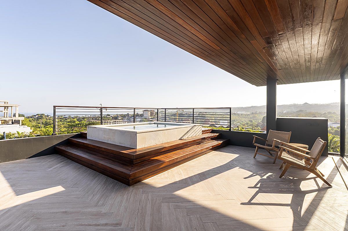 Rooftop deck with ocean view
