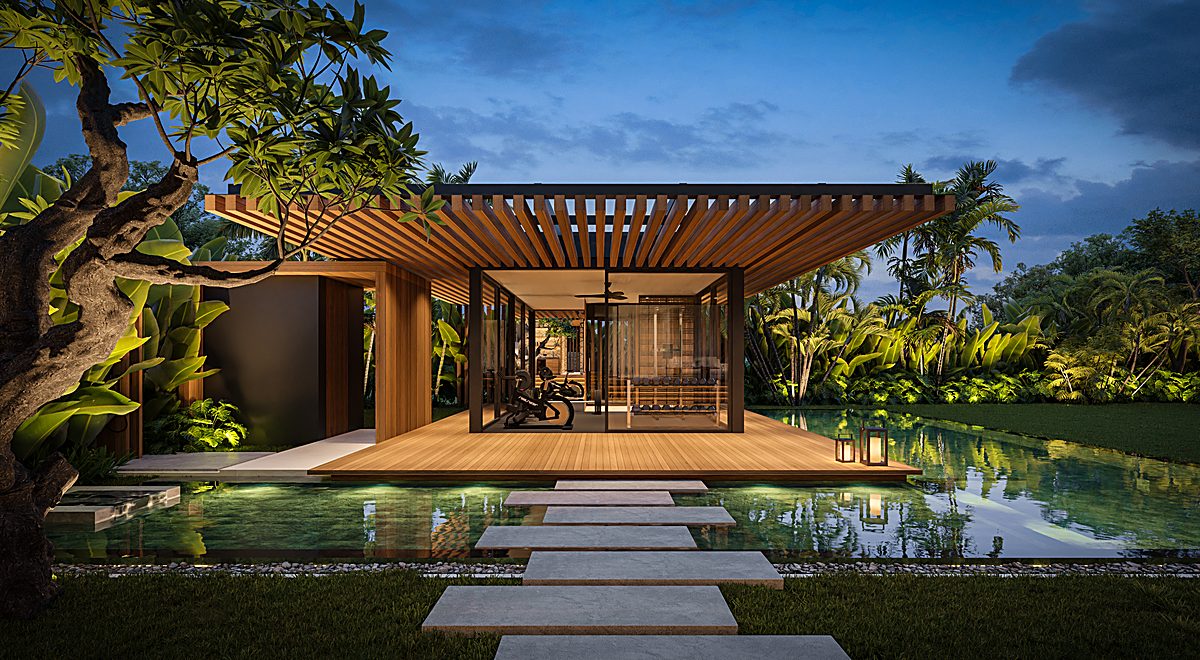 Villa Solaris interior detail, rendering