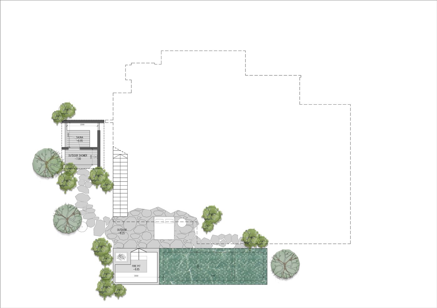 Deluxe villa floor plan, sheet 3