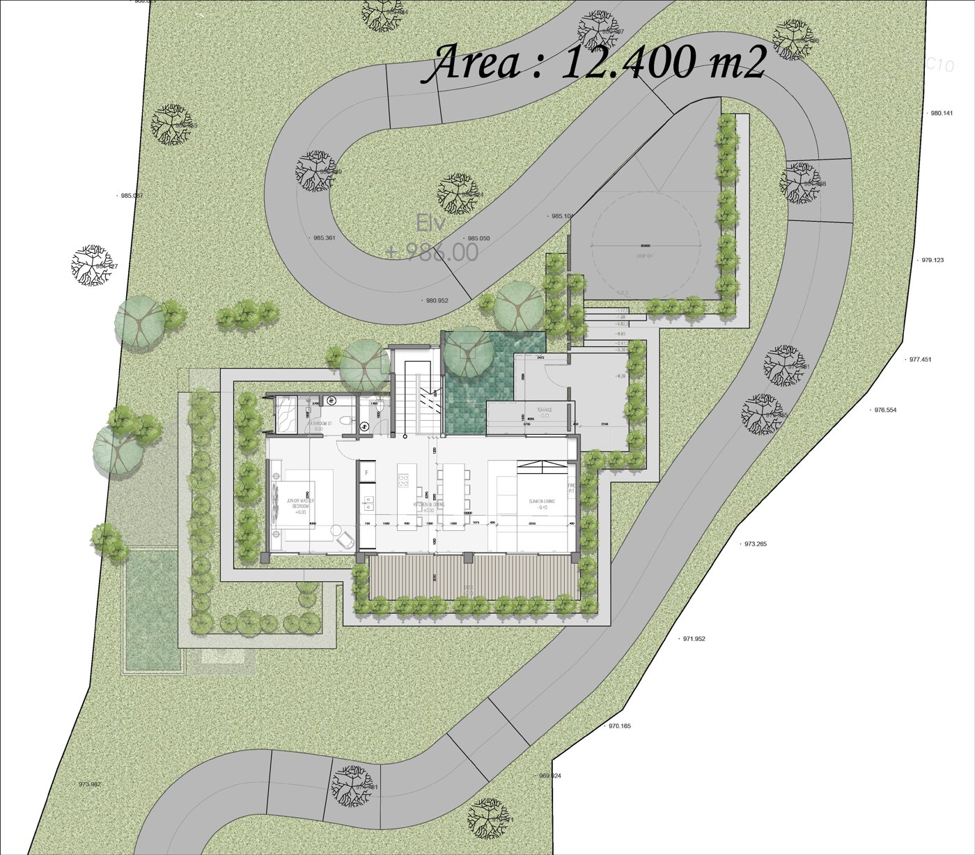 Signature villa floor plan, sheet 1